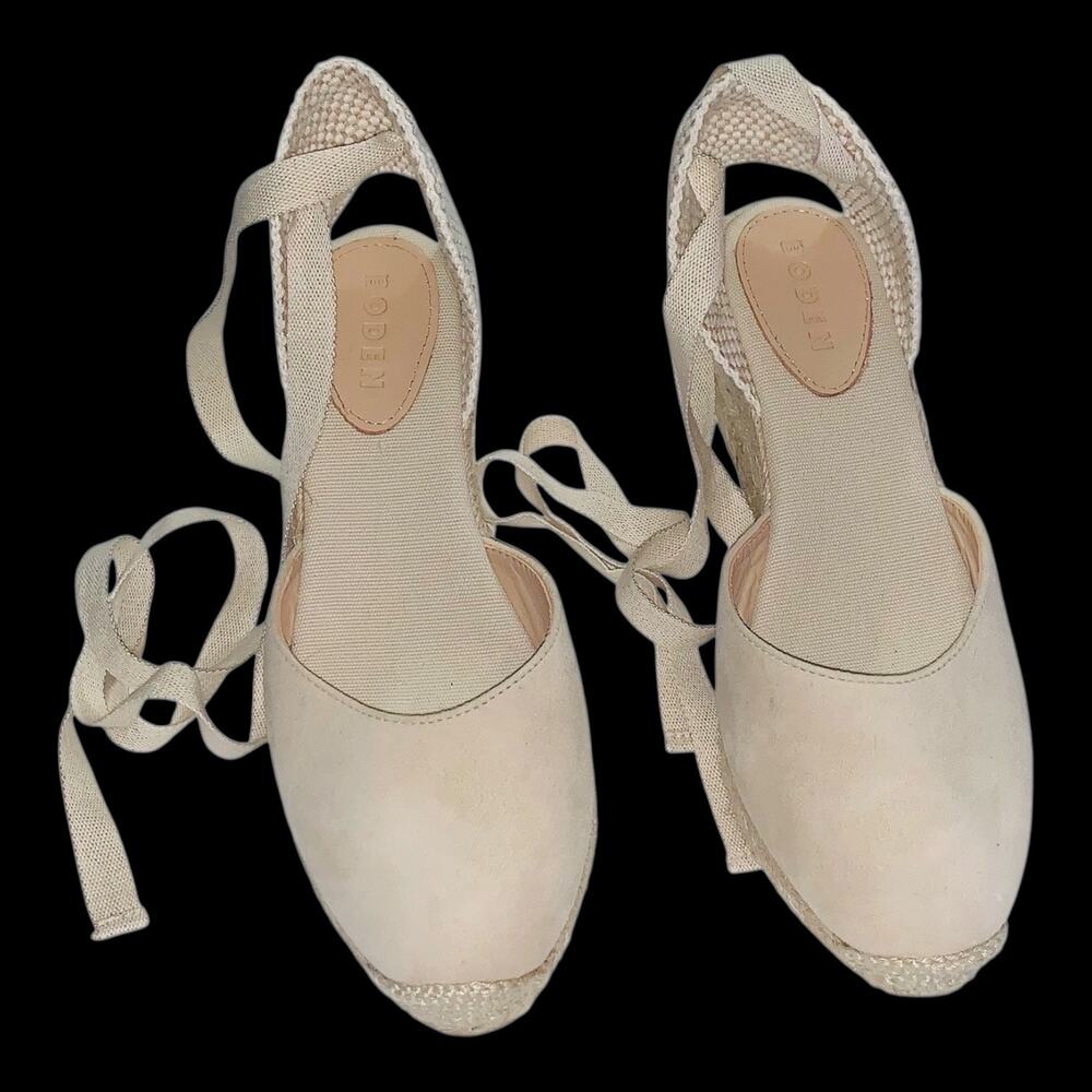 Boden Cassie Espadrille Wedges- Oatmeal sz EU 39 - Picture 2 of 14